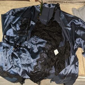Women's Lingerie Set size Small, dark blue